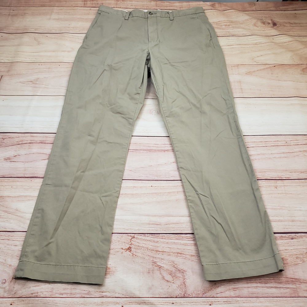 Polo Ralph Lauren Chino Pants Mens 34/32 Khaki Tan Stretch Classic Fit Twill
